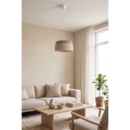 Brilagi - Полилей на кабел PADOVA, 1xE27/60W/230V, Ø 40 см, бежов