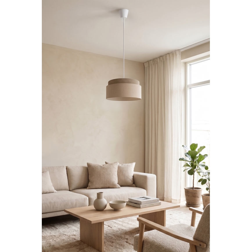 Brilagi - Полилей на кабел PADOVA, 1xE27/60W/230V, Ø 40 см, бежов
