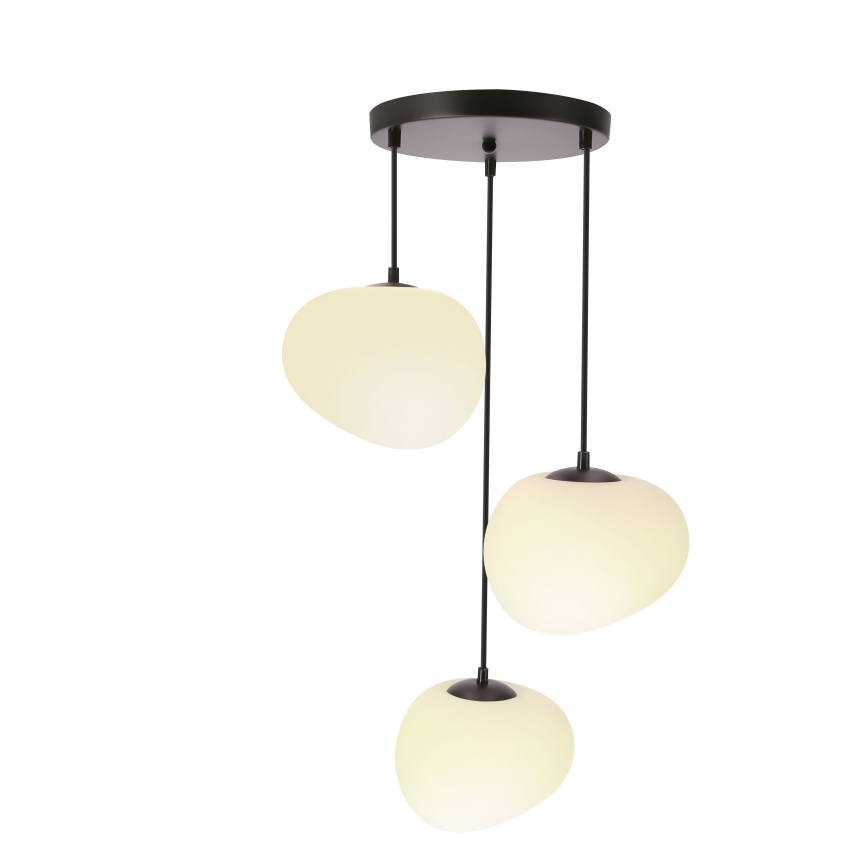 BRILAGI - Полилей на кабел PEBBLES 3xE27/40W/230V Ø 42 cm черен
