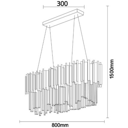 Brilagi - Полилей на кабел PLAZA 10xE14/40W/230V