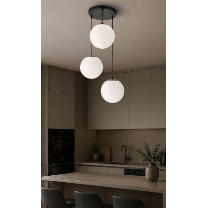 BRILAGI - полилей на кабел POLOS 3xE27/40W/230V Ø 42 см черен