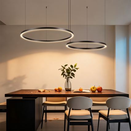 Brilagi - Димируема LED висяща лампа на кабел PORTOFINO LED/98W/230V 3000-6000K черна + дистанционно управление