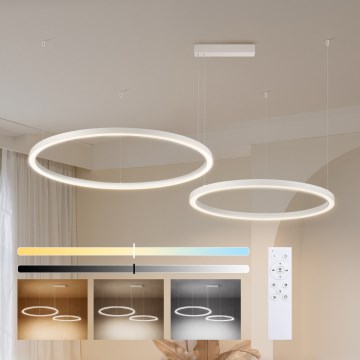 Brilagi - Полилей на кабел с възможност за димиране PORTOFINO LED/98W/230V 3000-6000K бял + дистанционно управление
