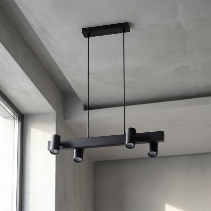BRILAGI - Полилей на кабел SELE 4xGU10/30W/230V черен