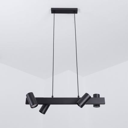 BRILAGI - Полилей на кабел SELE 4xGU10/30W/230V черен