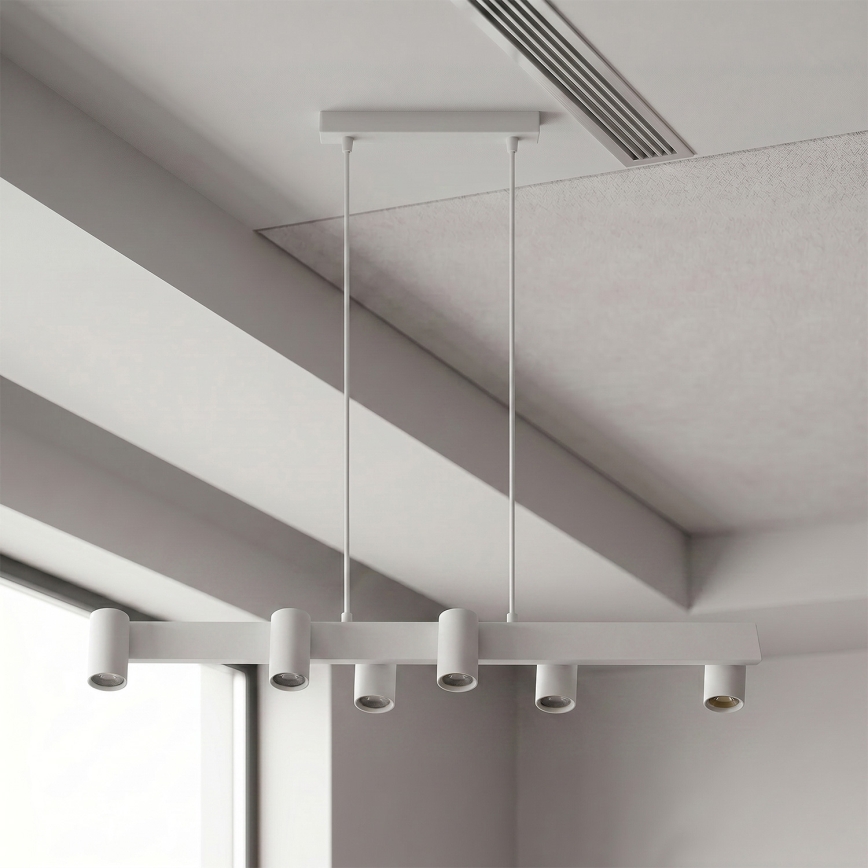 Brilagi - Полилей на кабел SELE 6xGU10/30W/230V бял