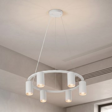 Brilagi - Полилей на кабел SELE 6xGU10/30W/230V бял