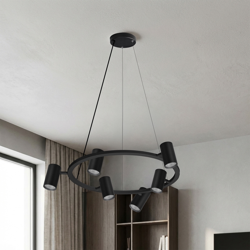 Brilagi - Полилей на кабел SELE 6xGU10/30W/230V черен