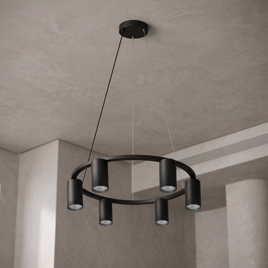 Brilagi - Полилей на кабел SELE 6xGU10/30W/230V черен