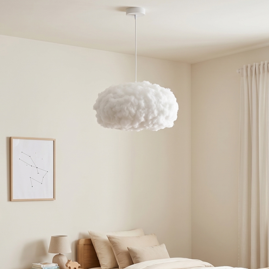 Brilagi - Полилей на кабел SOLEAIR 1xE27/60W/230V, Ø 45 см, бял