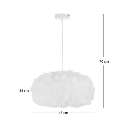 Brilagi - Полилей на кабел SOLEAIR 1xE27/60W/230V, Ø 45 см, бял