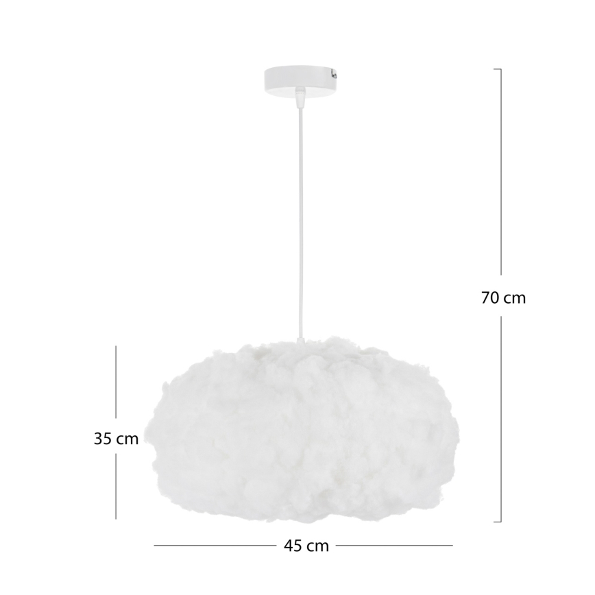 Brilagi - Полилей на кабел SOLEAIR 1xE27/60W/230V, Ø 45 см, бял