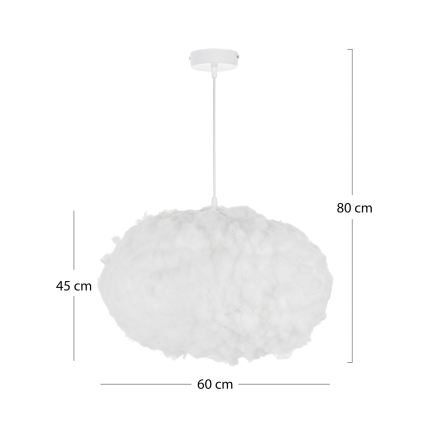 Brilagi - Полилей на кабел SOLEAIR 2xE27/40W/230V Ø 60 cm бял