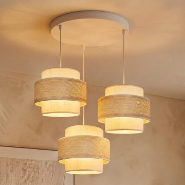 Brilagi - Полилей на кабел SPACE 3xE27/60W/230V Ø 40 см бежово/кремаво