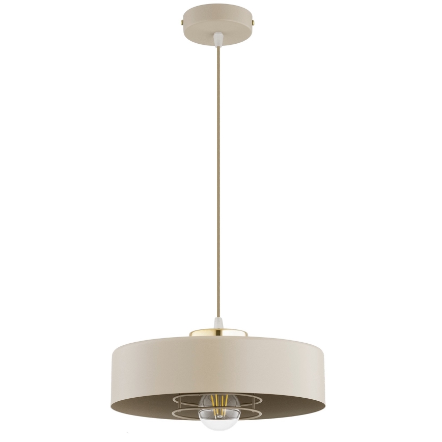 Brilagi - Полилей на кабел SPRING 1xE27/60W/230V pr. 30 cm бежово/златно