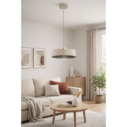 Brilagi - Полилей на кабел SPRING 1xE27/60W/230V pr. 30 cm бежово/златно