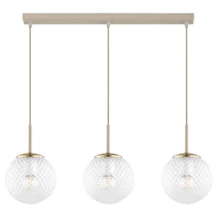 Brilagi - Полилей на кабел STELLA 3xE27/60W/230V бежов/златен