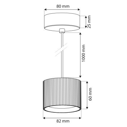 Brilagi - Полилей на кабел STRIPY 1xGX53/15W/230V бял