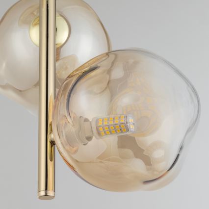 Brilagi - Полилей на кабел VULCANO 3xG9/8W/230V златист/димчато бежов