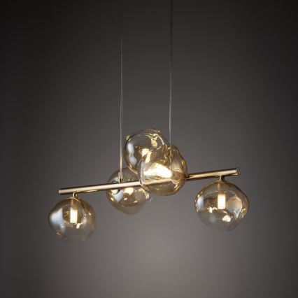 Brilagi - Полилей на кабел VULCANO 5xG9/8W/230V златисто/димчато бежово