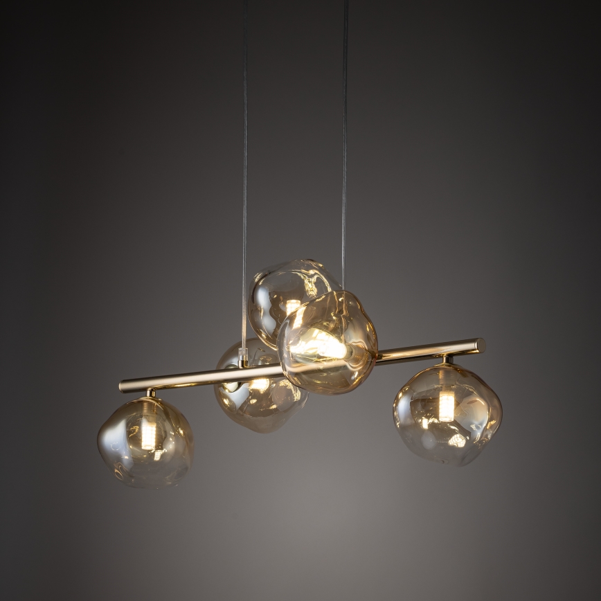 Brilagi - Полилей на кабел VULCANO 5xG9/8W/230V златисто/димчато бежово