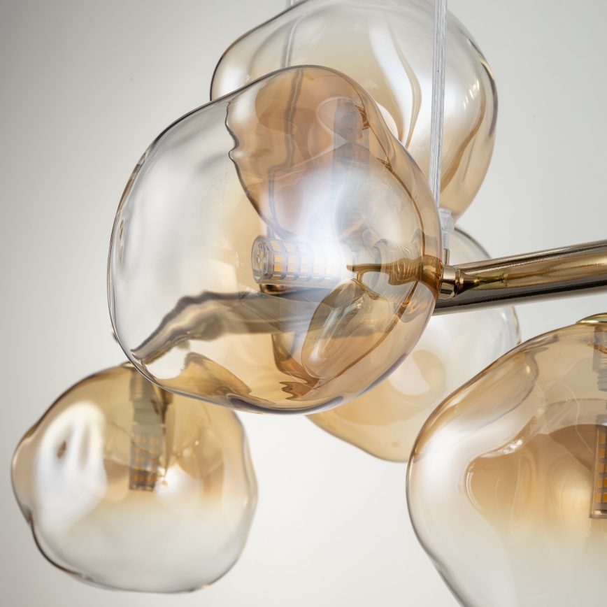 Brilagi - Полилей на кабел VULCANO 5xG9/8W/230V златисто/димчато бежово