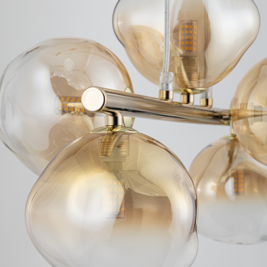 Brilagi - Полилей на кабел VULCANO 5xG9/8W/230V златисто/димчато бежово