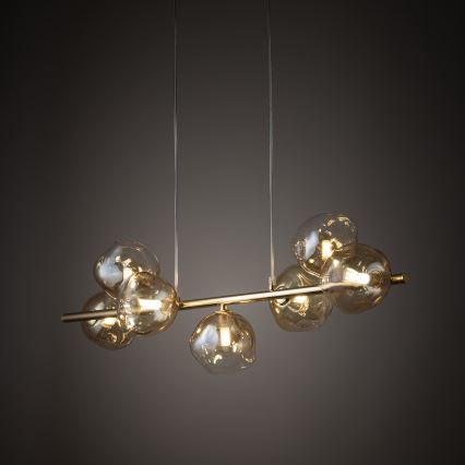 Brilagi - Полилей на кабел VULCANO 7xG9/8W/230V златист/опушено бежово