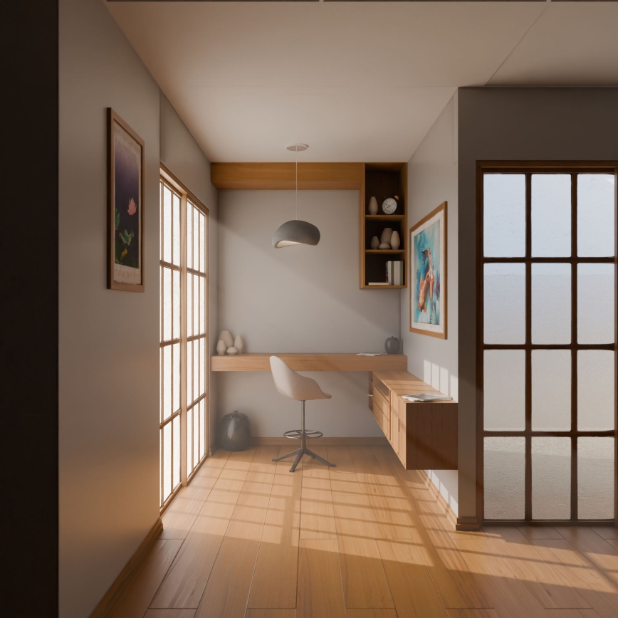 Brilagi - Полилей на кабел WABI SABI 1xE27/40W/230V Ø 35 см сив