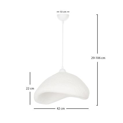 Brilagi - Полилей на кабел WABI SABI 1xE27/40W/230V Ø 42 cm бял