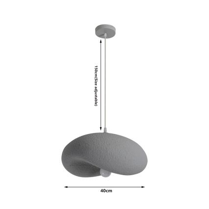 BRILAGI - Полилей на кабел WABI SABI 1xE27/60W/230V Ø 40 cm сив