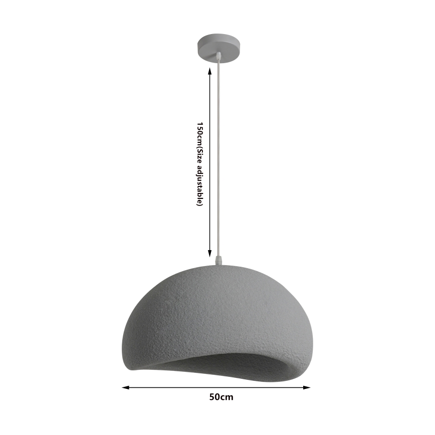 BRILAGI - Полилей на кабел WABI SABI 1xE27/60W/230V Ø 50 cm сив