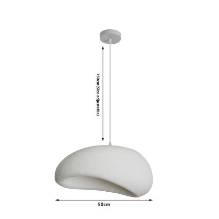 BRILAGI - Полилей на кабел WABI SABI 1xE27/60W/230V Ø 50 см бял