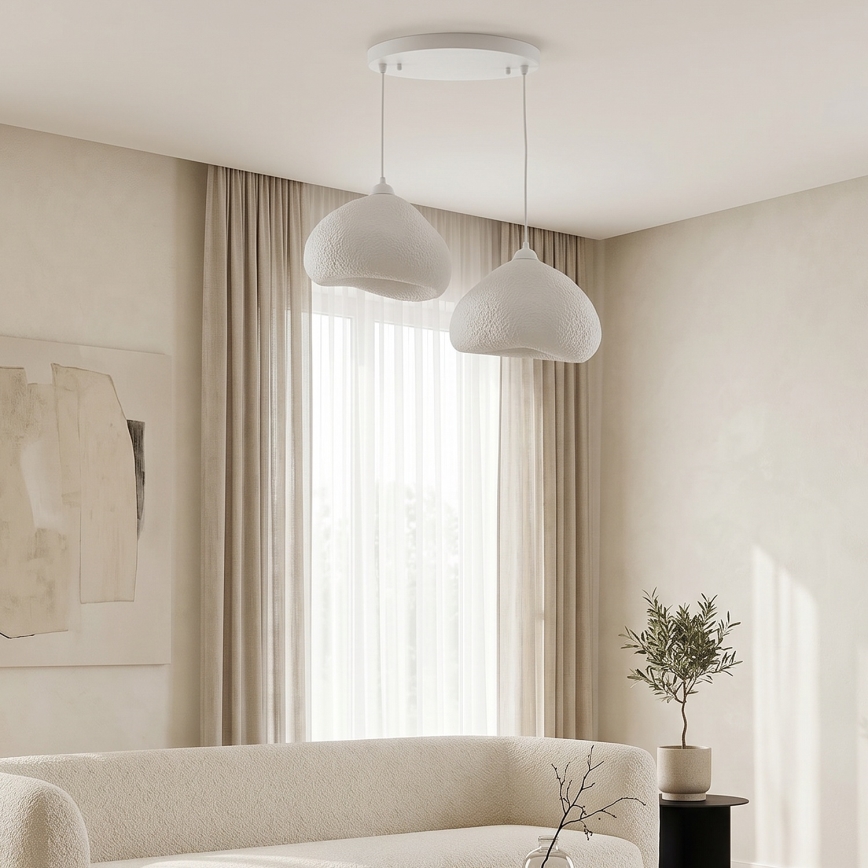 Brilagi - полилей на кабел WABI SABI 2xE27/40W/230V Ø 45 cm бял
