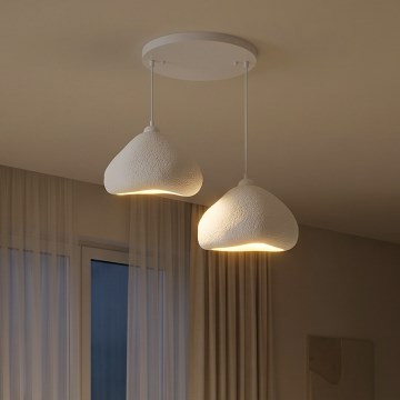Brilagi - Полилей на кабел WABI SABI, 2xE27/40W/230V, Ø 45 cm, бял