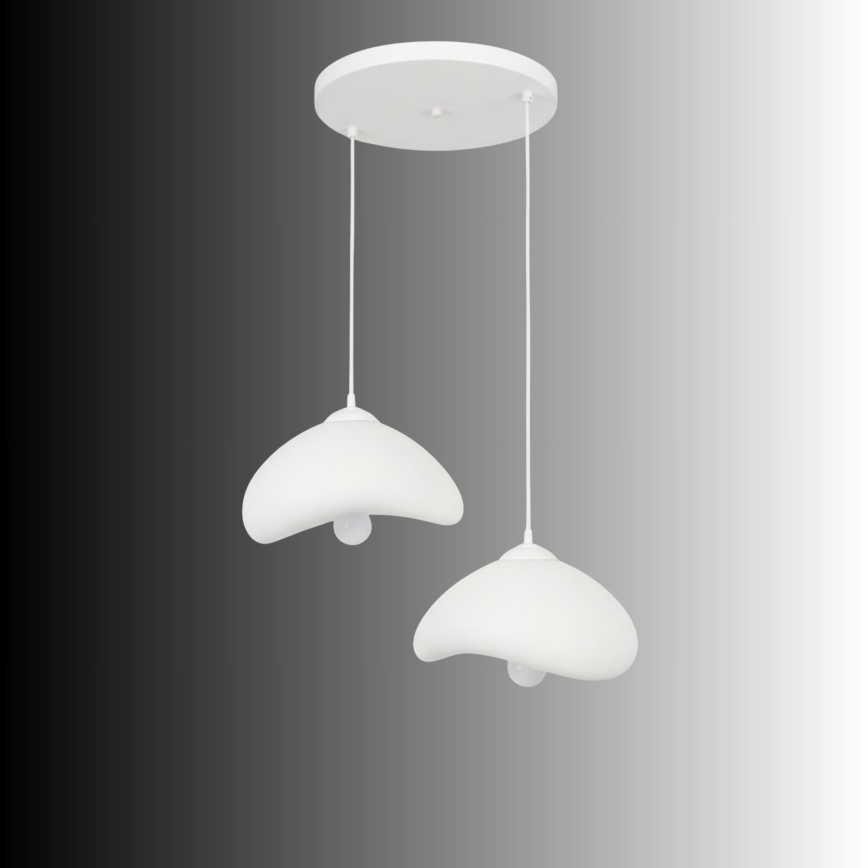 Brilagi - Полилей на кабел WABI SABI 2xE27/40W/230V Ø 45 см бял