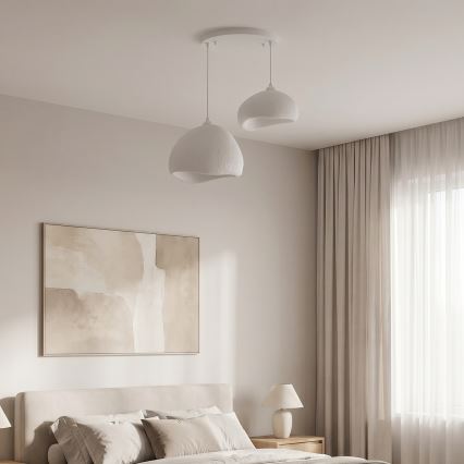 Brilagi - Полилей на кабел WABI SABI 2xE27/40W/230V Ø 70 см, бял