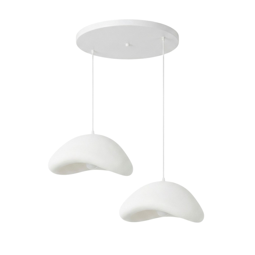 Brilagi - Полилей на кабел WABI SABI 2xE27/40W/230V Ø 74 cm бял
