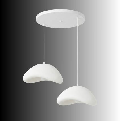 Brilagi - Полилей на кабел WABI SABI 2xE27/40W/230V Ø 74 cm бял