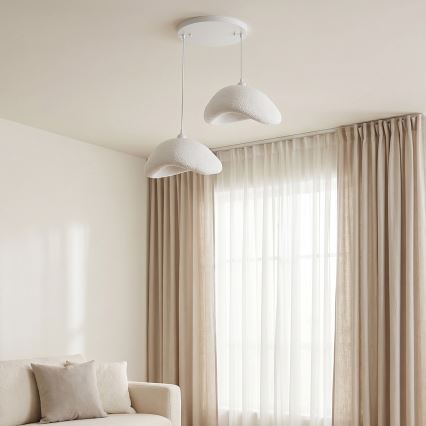Brilagi - Полилей на кабел WABI SABI 2xE27/40W/230V Ø 74 cm бял