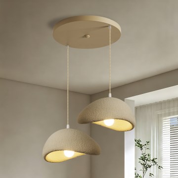 BRILAGI - Полилей на кабел WABI SABI 2xE27/60W/230V бежов