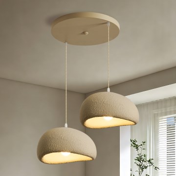 BRILAGI - Полилей на кабел WABI SABI 2xE27/60W/230V бял