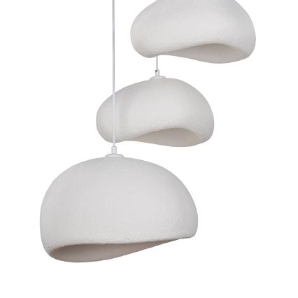 Brilagi - Полилей на кабел WABI SABI, 3x E27/40W/230V, Ø 76 см, бял