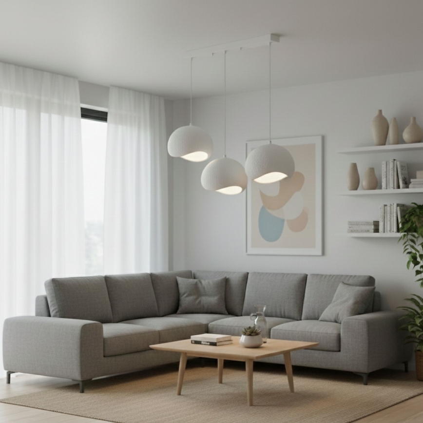 Brilagi - Полилей на кабел WABI SABI 3xE27/40W/230V бял