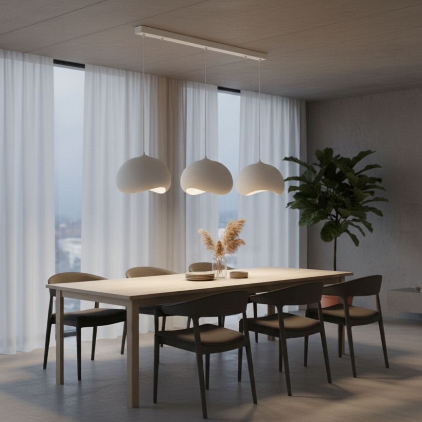 Brilagi - Полилей на кабел WABI SABI 3xE27/40W/230V бял