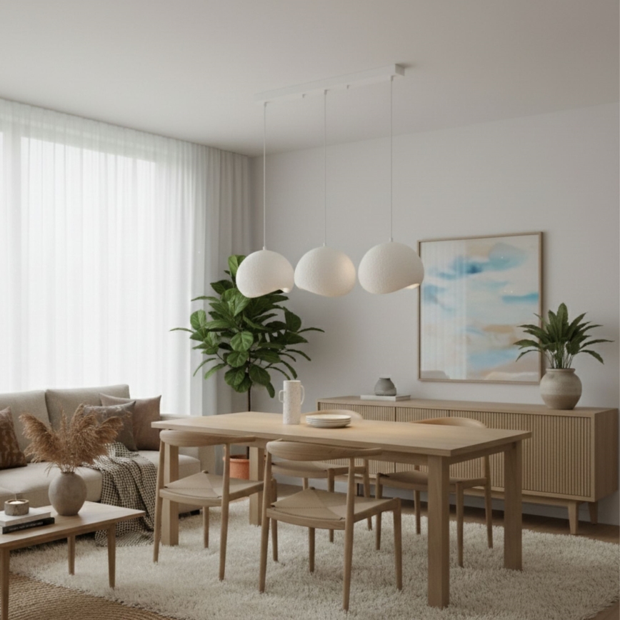 Brilagi - Полилей на кабел WABI SABI 3xE27/40W/230V бял