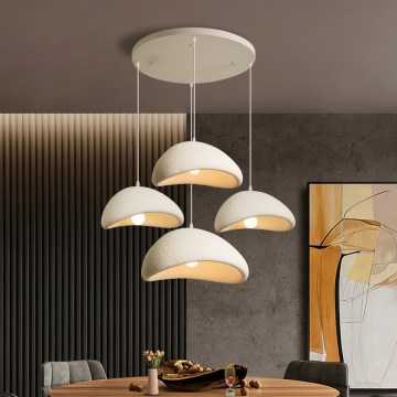 BRILAGI - Полилей на кабел WABI SABI 4xE27/60W/230V бял