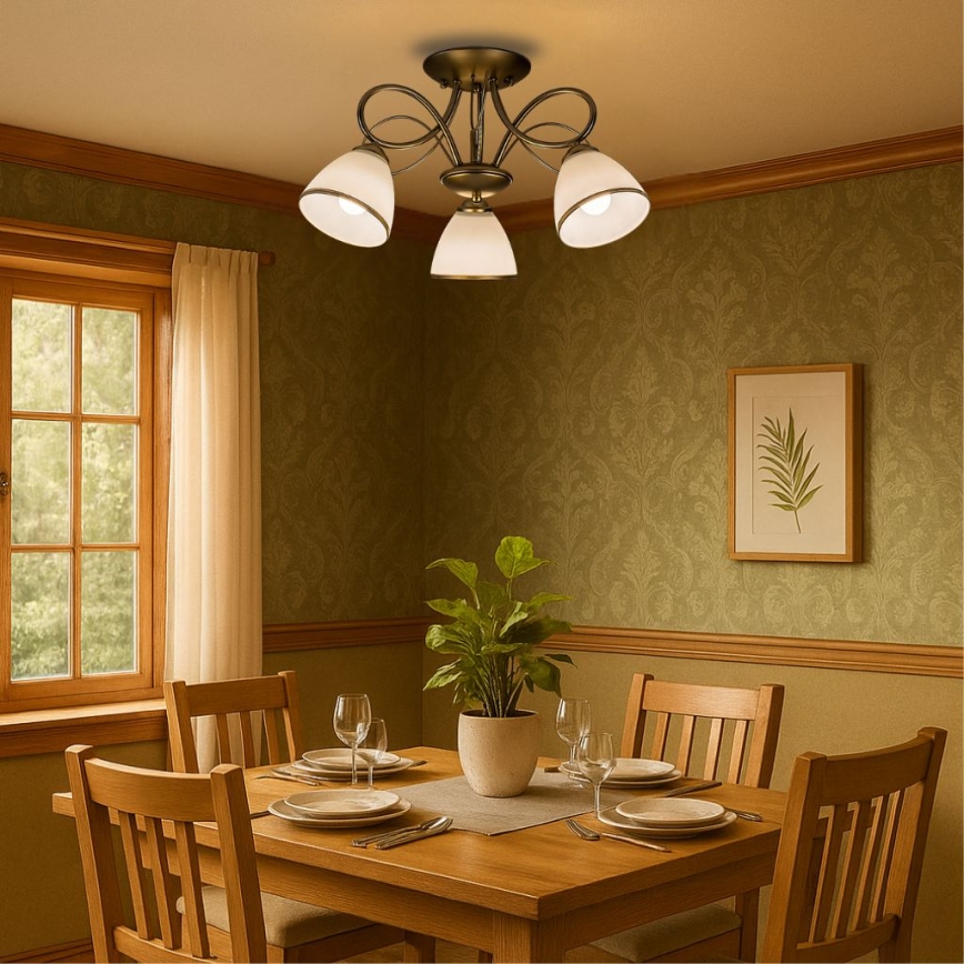 Brilagi - Полилей с повърхностен монтаж FRED 3xE27/60W/230V диаметър 59 см златист