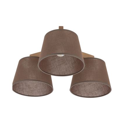 Brilagi - Полилей с повърхностен монтаж LATTE SABIA 3xE27/15W/230V бор/кафяв