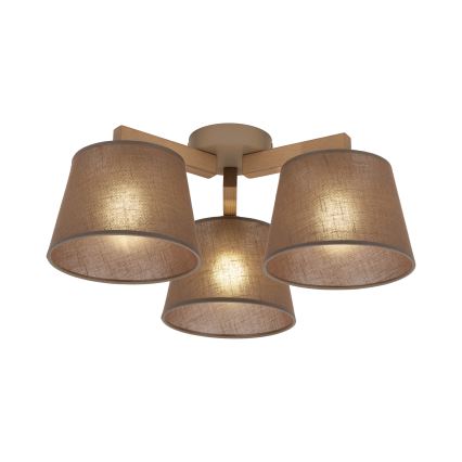 Brilagi - Полилей с повърхностен монтаж LATTE SABIA 3xE27/60W/230V бор/кафяв